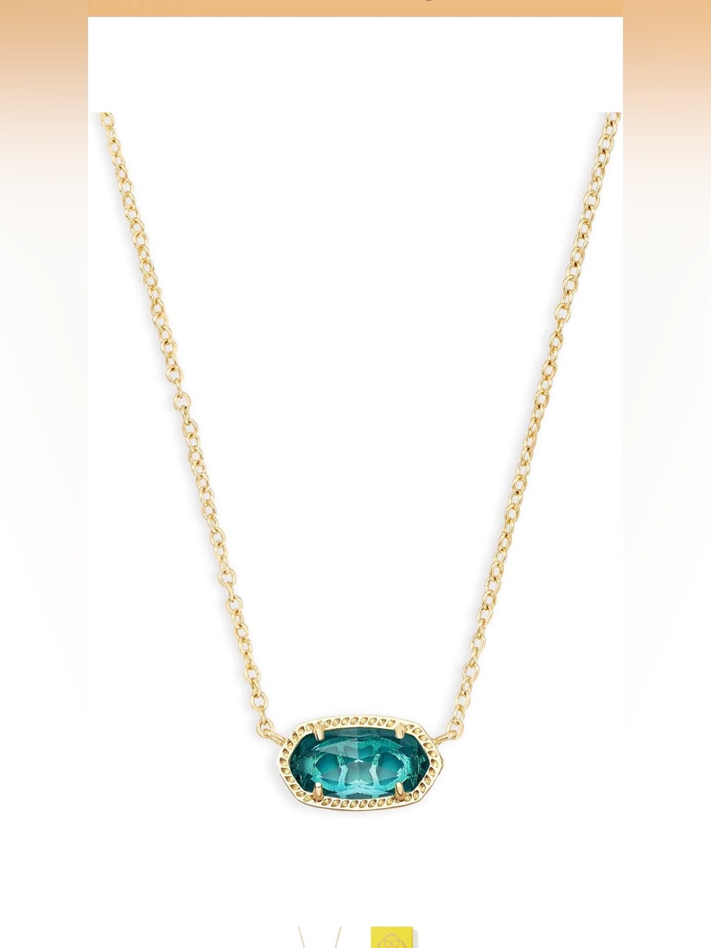 Kendra Scott Elisa Pendant Necklace for Women, Fashion Jewelry, 14k Gold-Plated